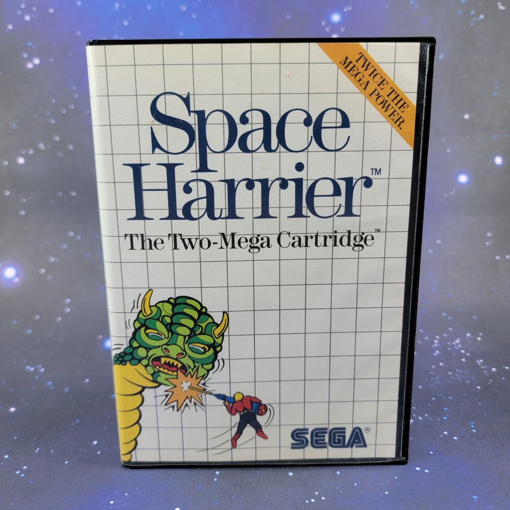 Space Harrier Sega Master System 1987 Two-Mega Cartridge CIB Complete w/ Manual